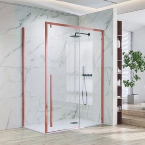 Box doccia 80x130 telaio oro rosa vetro 8mm | KSA5000RG - KAMALU