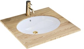 Lavabo sottopiano Rea Nel White