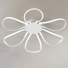 Plafoniera in metallo e alluminio verniciato bianco
