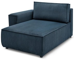 Modulo divano in velluto a coste blu scuro, angolo sinistro Nihad modular - Bobochic Paris