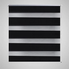 Tenda A Rullo Oscurante Zebra 120x175 Cm Nera /