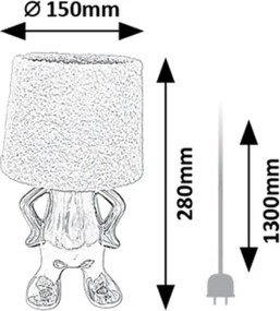 Rabalux 74215 - Lampada da tavolo SMURFY 1xE14/40W/230V oro