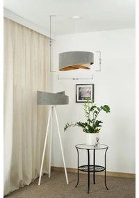 Brilagi - Lampadario LED a sospensione con filo LYRA 1xE27/15W/230V grigio/beige/oro