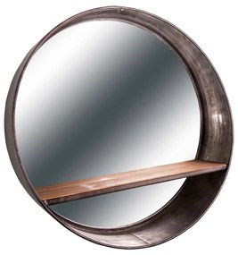 Specchio a parete con mensola ø 46 cm - Antic Line