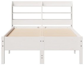 Letto senza materasso bianco 120x190 cm legno massello di pino