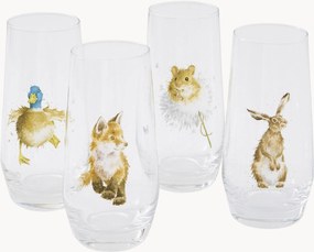 Set di 4 bicchieri alti Animals