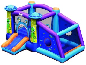 Costway Casa gonfiabile con scivolo d’acqua e area per saltare e giocare, Castello gonfiabile con borsa di trasporto