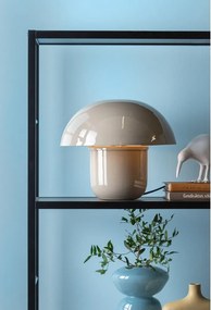 Lampada da tavolo grigia con paralume in metallo (altezza 25 cm) Fat Mushroom - Leitmotiv