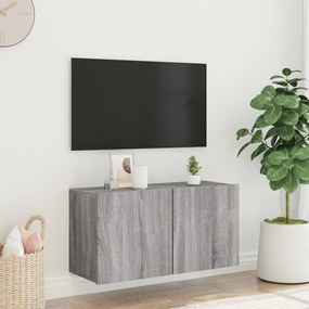 Mobile tv a parete grigio sonoma 80x30x41 cm