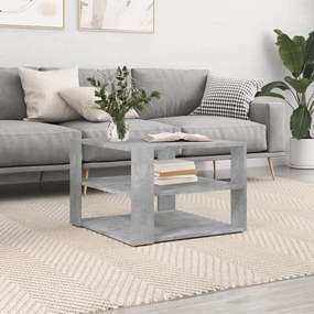 Tavolino da salotto grigio cemento 59,5x59,5x40 cm multistrato