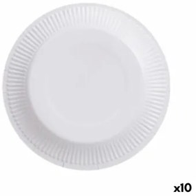 Set di piatti Algon Monouso Bianco Cartone 18 cm (10 Unità)
