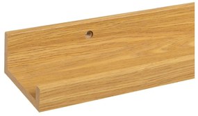 Mensola per quadri in rovere decorato in colore naturale 80 cm - Casa Selección