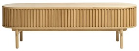 Tavolo TV in rovere di colore naturale 160x48 cm Carno - Unique Furniture