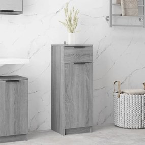 Armadietto Bagno Grigio Sonoma 32x34x90 Cm İn Legno Multistrato /