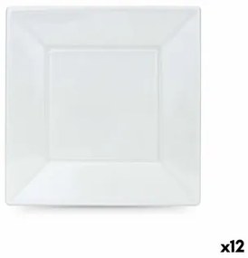 Set di piatti riutilizzabili Algon Bianco Plastica 23 cm (12 Unità)