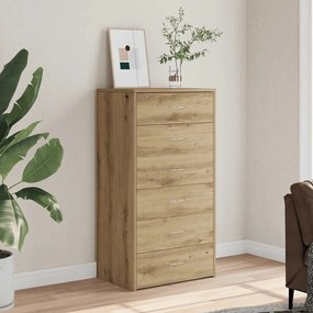Credenza 6 Cassetti Rovere Artigianale 50x34x96cm Truciolato /