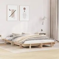 Letto senza Materasso 120x200 cm in Legno Massello di Pino 850662