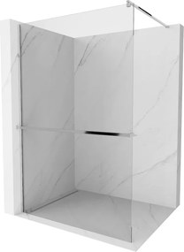 Mexen Kioto+ pannello doccia con mensola Walk-in 115 x 200 cm, trasparente, cromo - 800-115-121-01-00