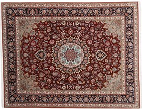 Tabriz Tappeto 260 x 200 Blu (Iran) Annodato A Mano