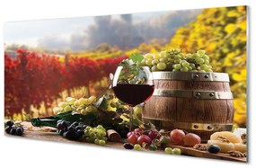 Pannello paraschizzi cucina Calice da vino autunnale 100x50 cm