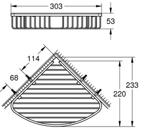 GROHE 40663001 - Portasapone a rete BAUCOSMOPOLITAN in cromo lucido
