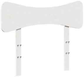 Testiera bianca 75 cm in legno massello di pino