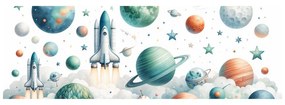 Quadro su tela – Navetta spaziale tra le nuvole