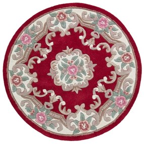 Tappeto rotondo in lana rossa ø 120 cm Aubusson - Flair Rugs