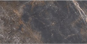 Mexen Visby Black gres smaltato rett. G1, piastrella da pavimento e parete 120 x 60 cm, carving - TL428-120-060-02