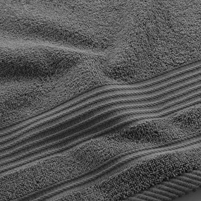 Asciugamano in spugna di cotone grigio scuro 50x90 cm Tendresse - douceur d'intérieur