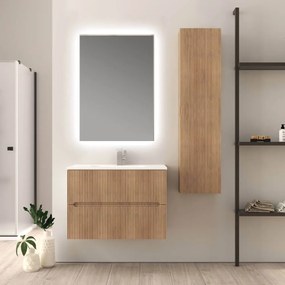 Mobile bagno80 cm cannettato rovere tabacco Riga