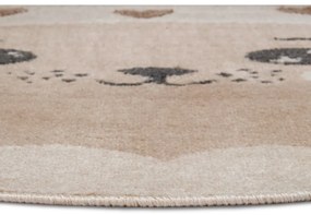 Tappeto beige per bambini ø 100 cm Cat - Hanse Home