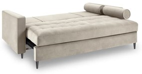 Divano letto in velluto beige Santo - Milo Casa