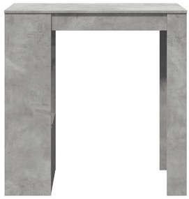 Tavolo bar con rastrelliera grigio 102x50x103,5 cm multistrato