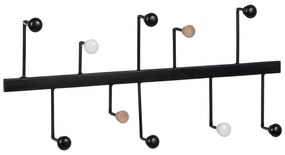 Appendiabiti da parete in metallo nero - Ixia