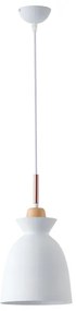 Lampadario a sospensione con filo 1xE27/15W/230V bianco diametro 19,5 cm