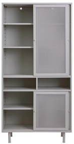 Armadietto grigio in metallo con porte scorrevoli 90x180x40 cm Veep – Unique Furniture