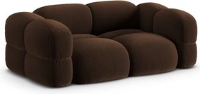 Divano marrone scuro con rivestimento in velluto 210 cm Loretto – Cosmopolitan Design