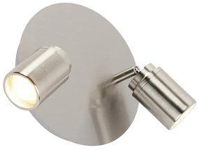 Faretti bagno moderno acciaio 2 luci IP44 - DUCHA