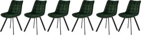 Set di 6 sedie K332 in velluto verde