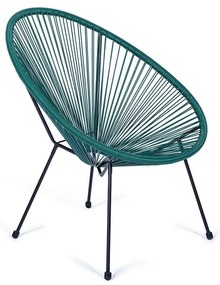 Poltrona da giardino verde in rattan artificiale Avocado - Bonami Selection