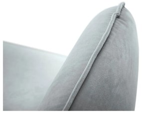 Poltrona in velluto grigio chiaro Vienna - Cosmopolitan Design