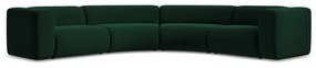 Divano angolare verde scuro con rivestimento in velluto Ekahi – Makamii