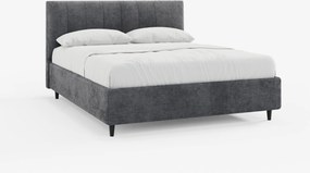 ONYX letto imbottito con vano contenitore e testiera verticale in tessuto certificato Oeko-Tex®
