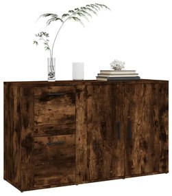 Credenza rovere fumo 100x33x59,5 cm in legno multistrato