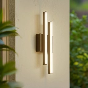 Lindby Applique da esterno a LED Abelia, nero, alluminio, acciaio