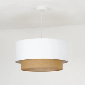 Duolla - Lampadario a sospensione con filo BOHO 1xE27/15W/230V diametro 45 cm bianco/marrone