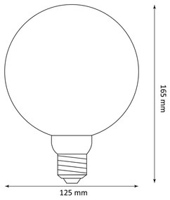 Lampadina LED DECO VINTAGE FILAMENT G125 E27/4W/230V 1800K