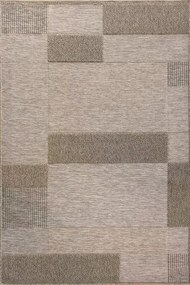 Tappeto Garden geometrico beige, L 190 x L 133 cm
