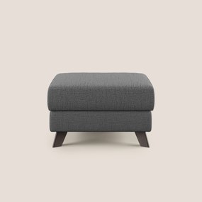 Moon Pouf contenitore e piedini alti in tessuto morbido impermeabile fiammato T03 grigio